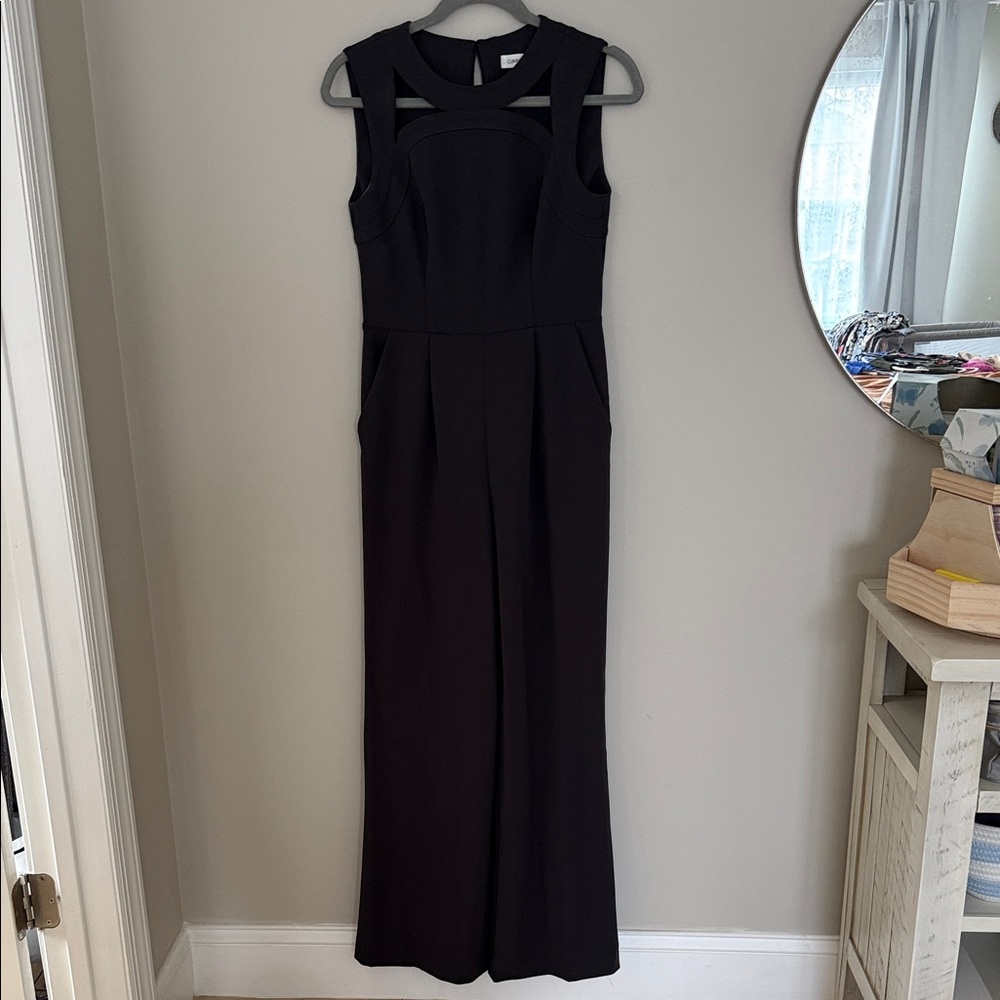 Calvin Klein Black Sleeveless Jumpsuit